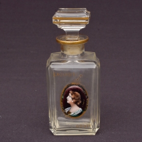 Frasco Esmerilhado Para Perfume, Francês, de 1900.